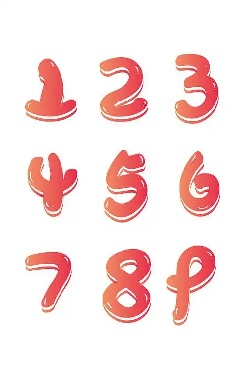 数字字体设计模板