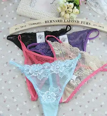 包邮性感低腰女士紧身丁字裤 蕾丝t裤迷你爱裤 女用诱惑t裤_7折现价4