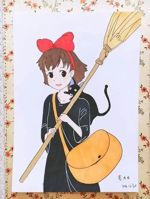 马克笔手绘宫崎骏人物,若木木手绘作品