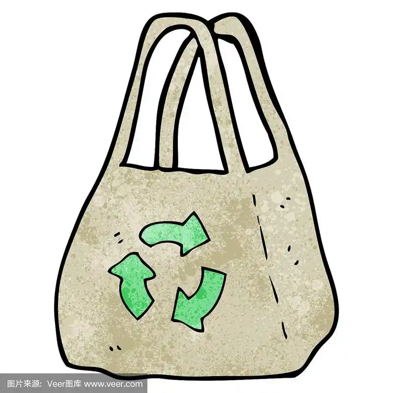 可重复使用的袋子卡通