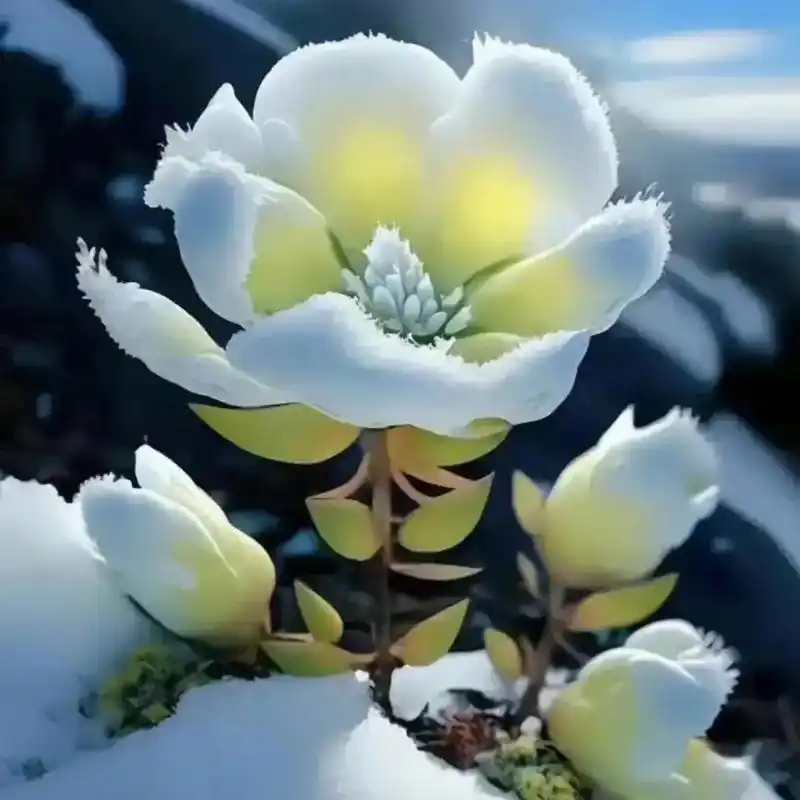 今见90吉祥如意90和和美美90连连鸿运97冰山之巅美人雪莲花