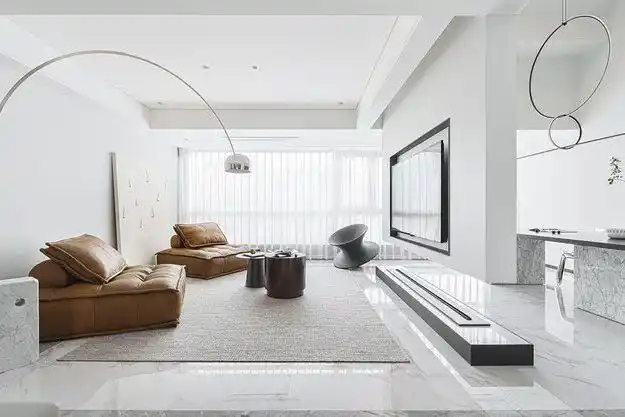 昆明东川极简风格家装工程装修案例客厅效果图