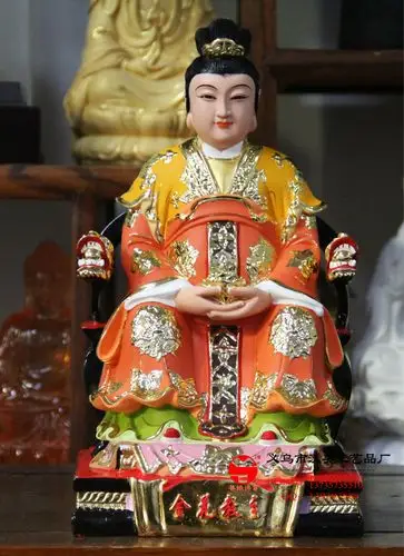 金花娘娘神像金花教主玻璃钢神像批发厂家直销30cm
