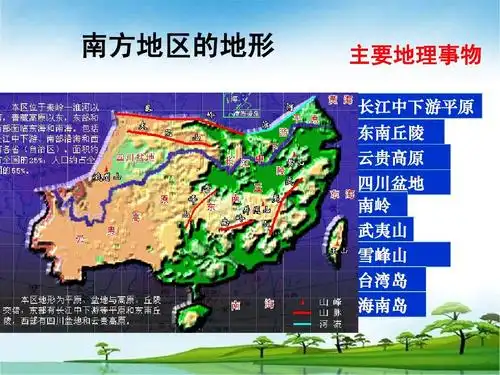 政史地 高三地理一轮复习 —南方地区答案ppt 南方地区的地形 主要