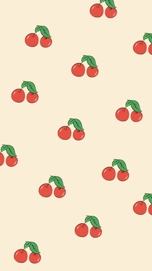 简约樱桃背景-清新简约水果樱桃可爱促销印刷背景图片-图司机