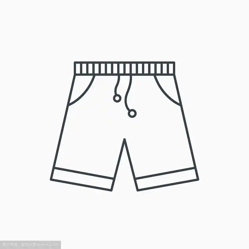短裤图标休闲服装购物标志