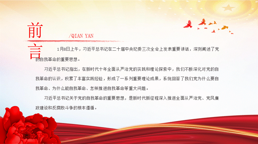 深刻阐述了党的自我革命的重要思想党课ppt模板「带完整内容」学习二