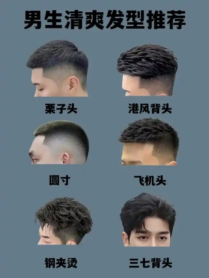 男生短发发型/男士发型/根据脸型设计发型.#发型 #根据脸型 - 抖音