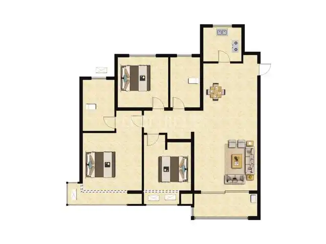 中粮祥云户型图(链家网)