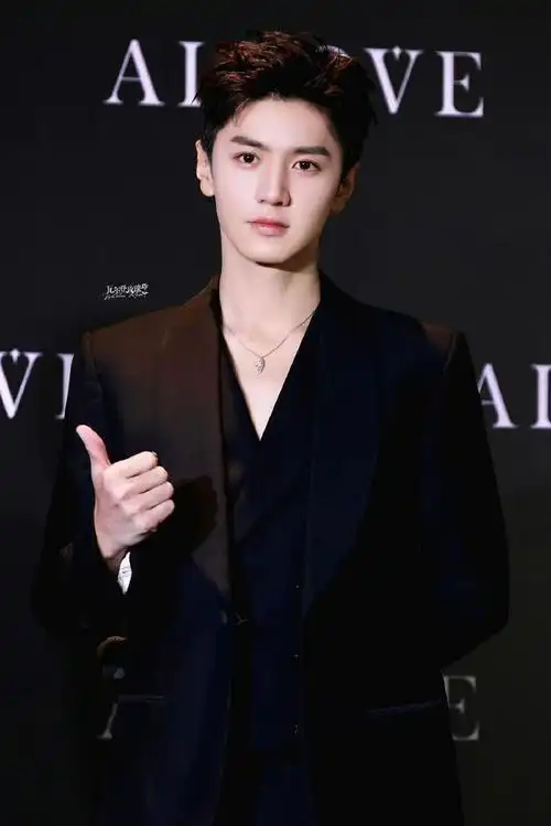 陈哲远好白#真帅哥是不惧怕任何镜头的[得意]今天深圳活动大v领黑西装