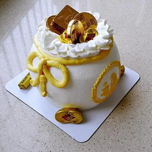 王佳丽薇做的钱袋蛋糕