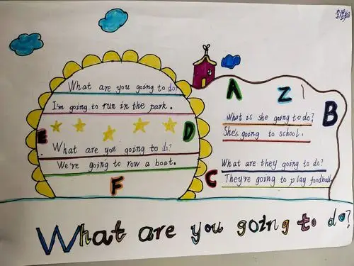 4年2班的英语海报创意作品