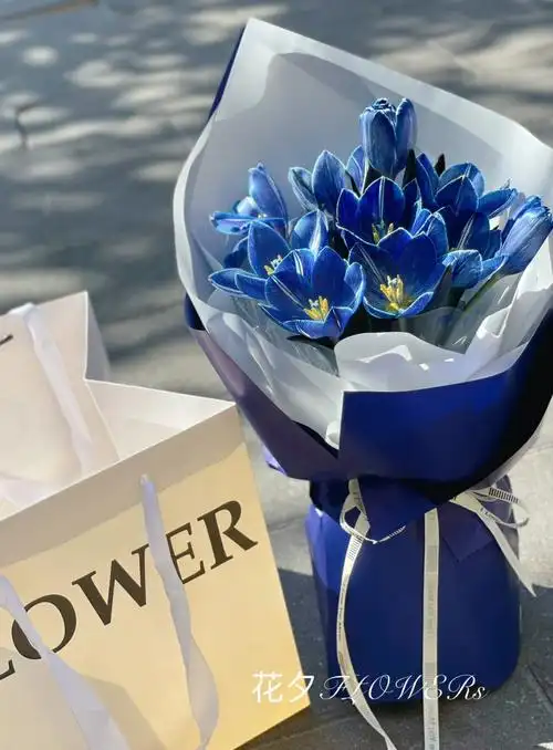 郁金香花束午夜蓝