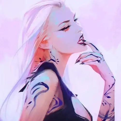 狂野性感纹身美人头像