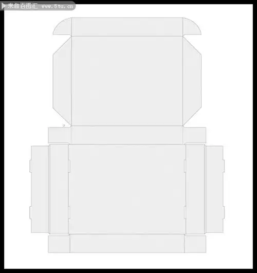 飞机盒包装平面展开图