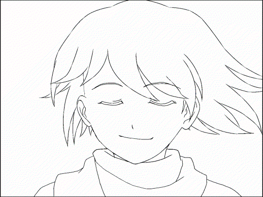 珍贵资料入江泰浩的作画讲座头发飘动的画法67676767