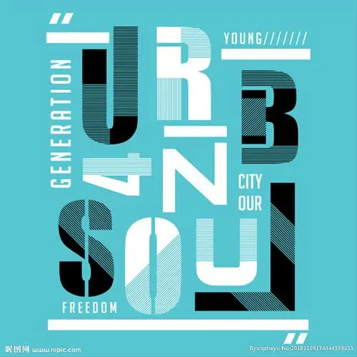 艺术字母排版图片