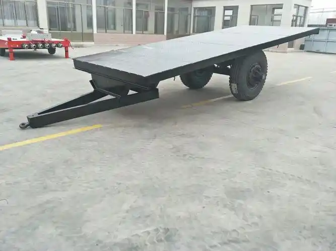厂家供应 15吨单轴拖车 拖拉机牵引平板拖车