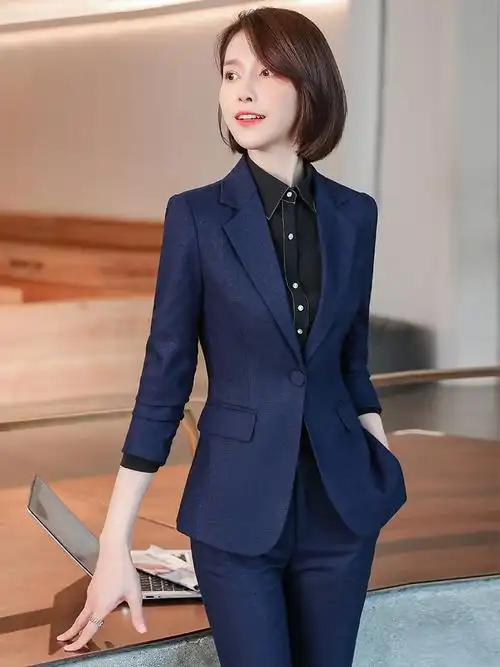 职业西装女套装春夏时尚气质女神范舒适总裁正装ol面试西服外套女
