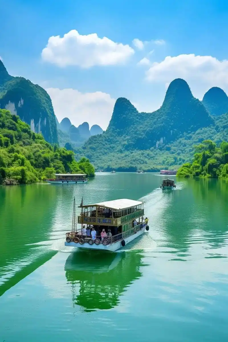 桂林山水甲天下,漓江美如画!奇峰,赤壁,碧水,大自然鬼斧神工 - 抖音