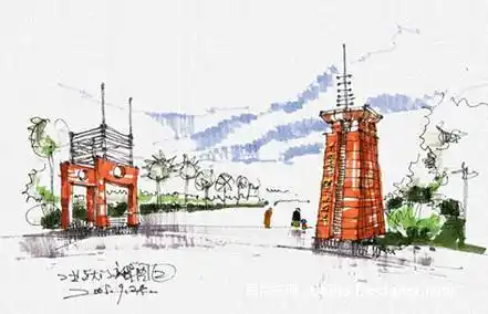 手绘某工业去入口大门-石安邦的设计师家园-其他