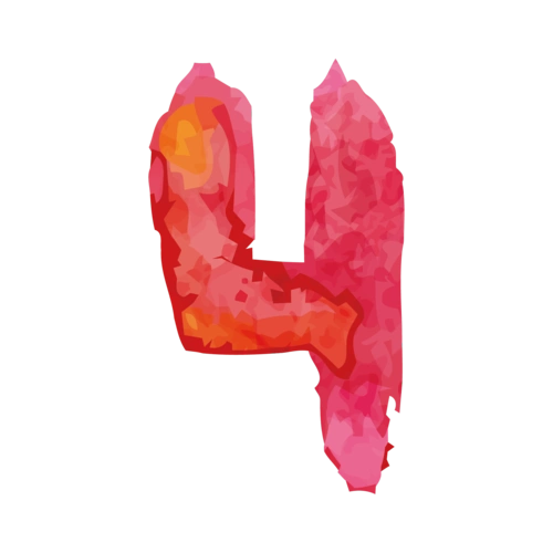 红色水彩数字字体4图片