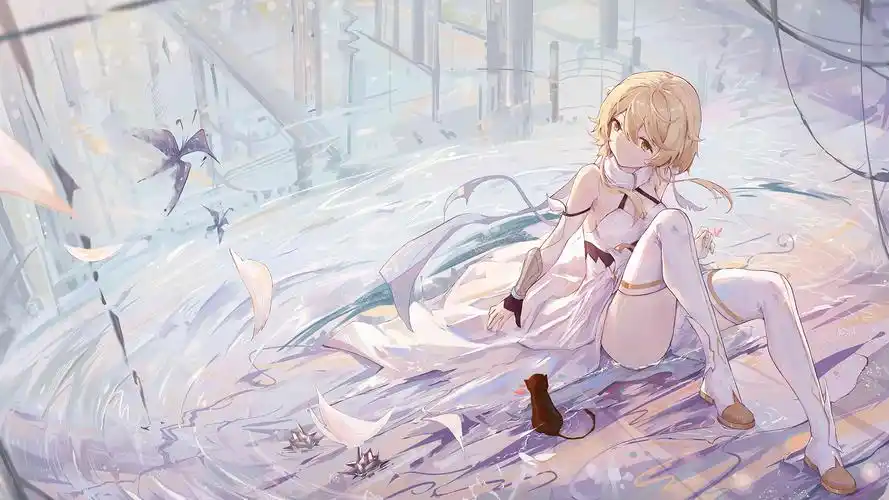 软萌治愈动漫美女桌面壁纸