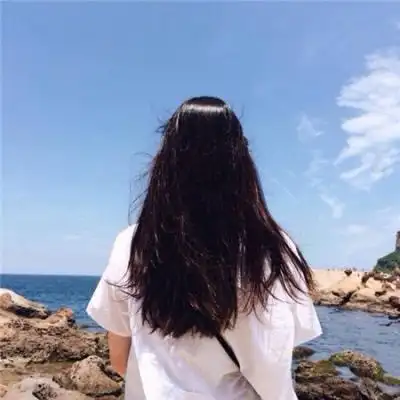 看海头像女生优雅背影女生最新蓝色海边头像