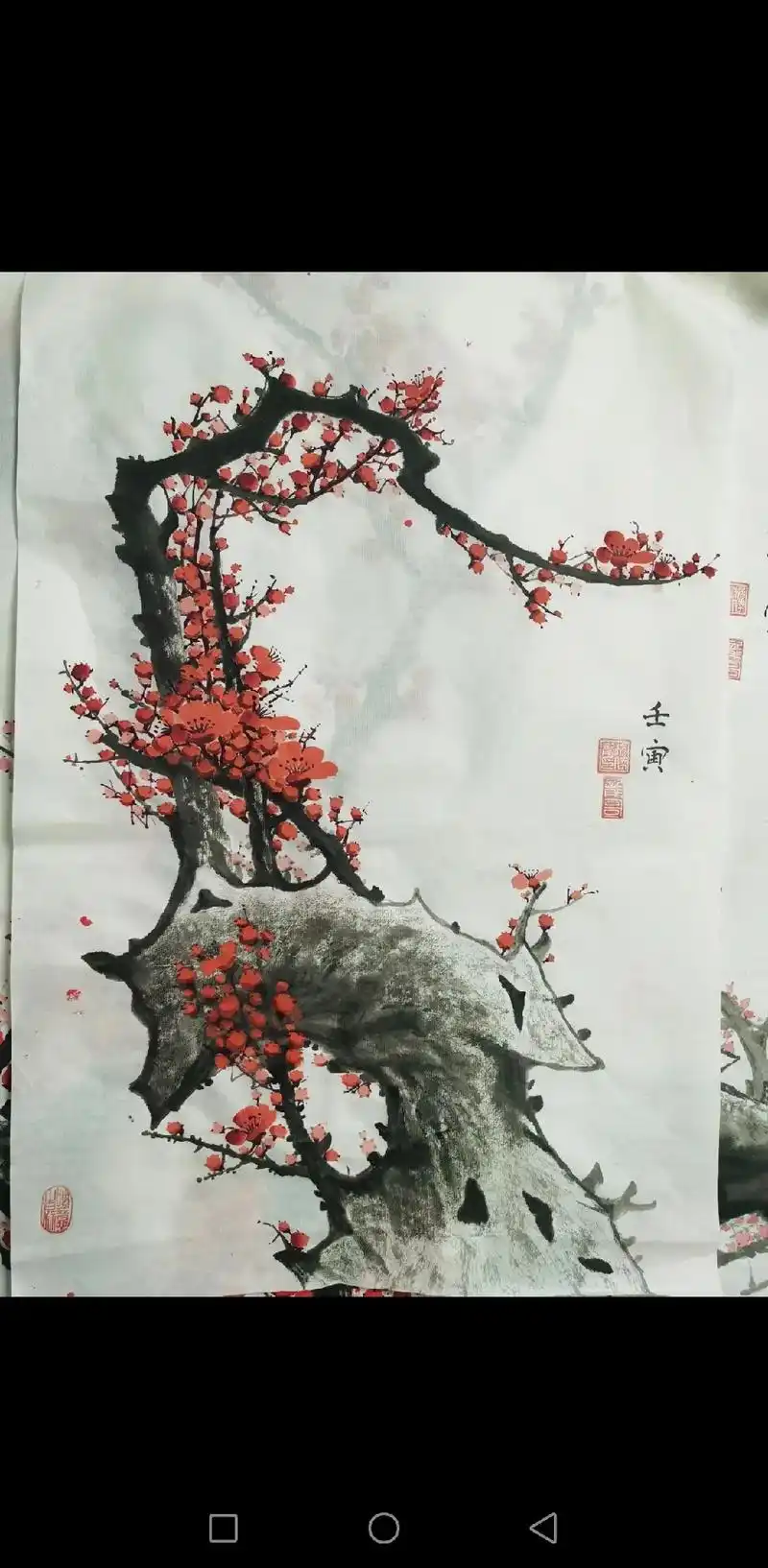 水墨人生 #龙哥原创水墨写意#国画梅花,学画半年来,感谢各 - 抖音