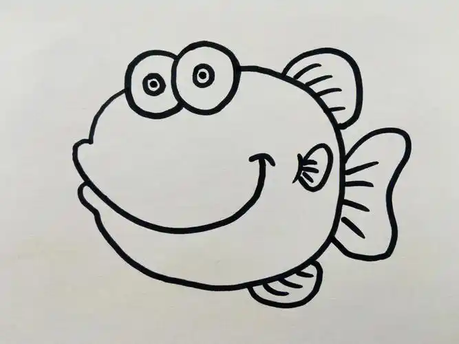 简笔画可爱的小鱼