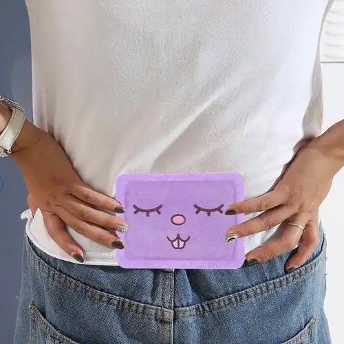 萱草卡通暖贴紫色暖宝宝贴女暖宫寒腰腹部暖身贴热敷贴保暖贴