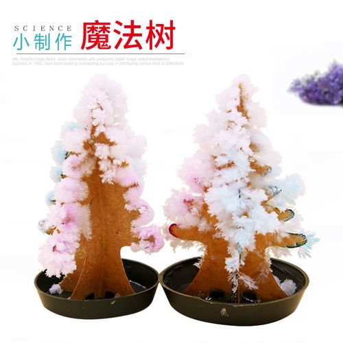 科技小制作小发明雪花魔法树幼儿园diy手工作业益智玩具纸树开花