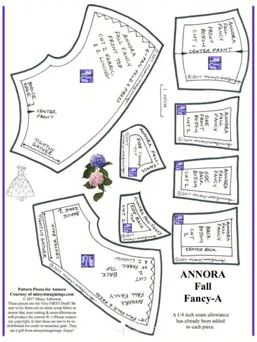 纸样bjd4分娃衣裙
