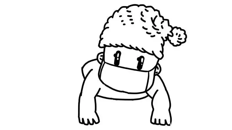 小孩戴口罩简笔画 小孩戴口罩简笔画画法 - 童乐福儿童网