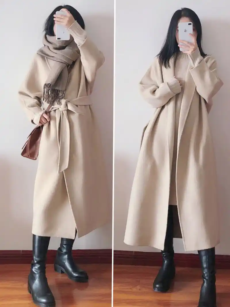 米色大衣穿搭法05 不考虑保暖性的穿搭法就是耍流氓[大笑][大笑]