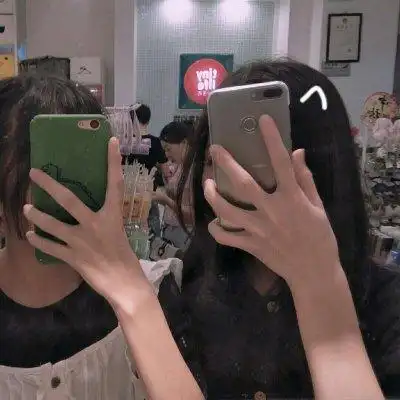 手机挡脸闺蜜头像 - 女生头像 - 潮人个性网