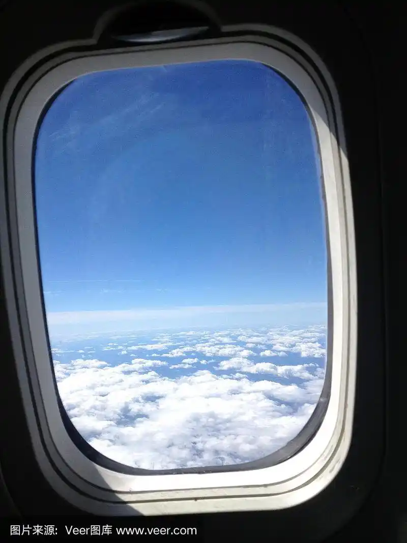 飞机窗户特写