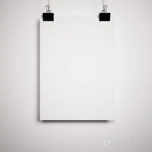 在剪辑上的空白海报