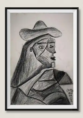 素描排线练习3——毕加索的立体人物