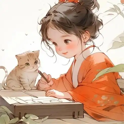 萌娃穿古风汉服头像图片,古装小女孩卡通头像_卡通动漫_头像控