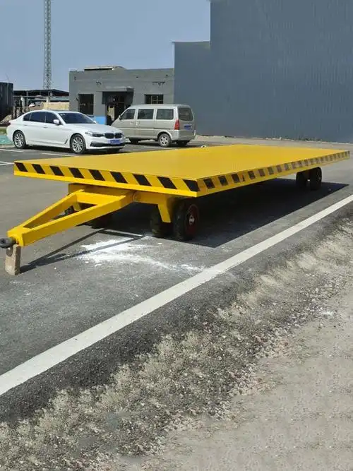 叉车牵引平板车四轮移动搬运货物拖车重型托运车物料周输挂车 - 爱企