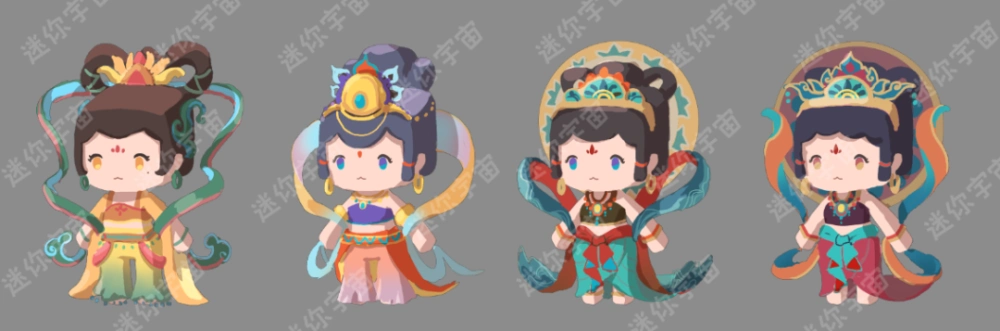 两款皮肤都是参考了敦煌壁画的元素,作为本次世界守护计划的"代言人"