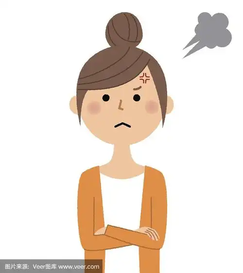 年轻的女人,妈妈,愤怒