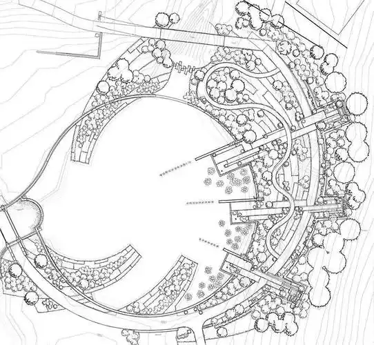 手绘景观平面图