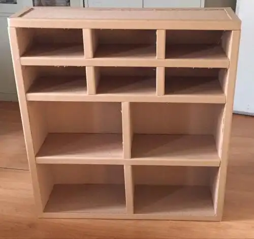 竖版 竖屏废旧纸箱废物利用 手工制作柜子书柜衣柜用纸箱自制简易书架