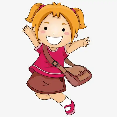 开心卡通女孩