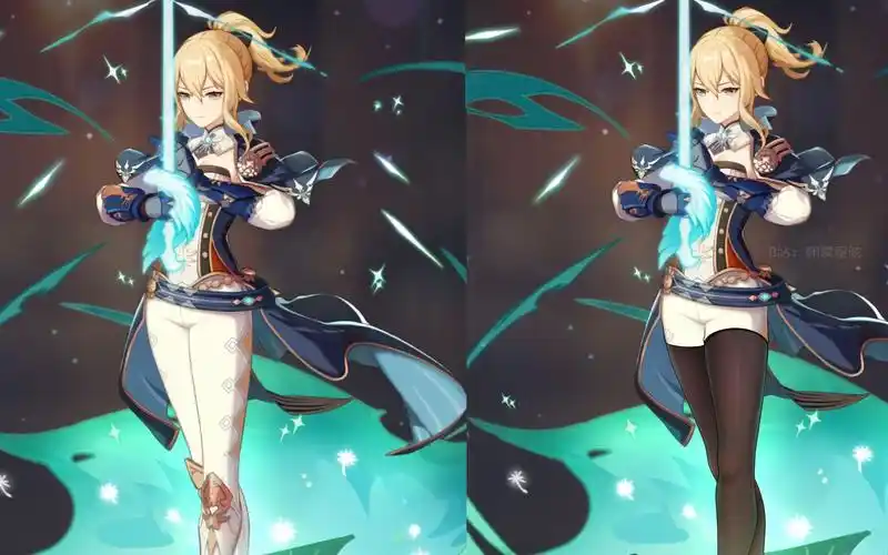 原神当琴团长穿上黑丝