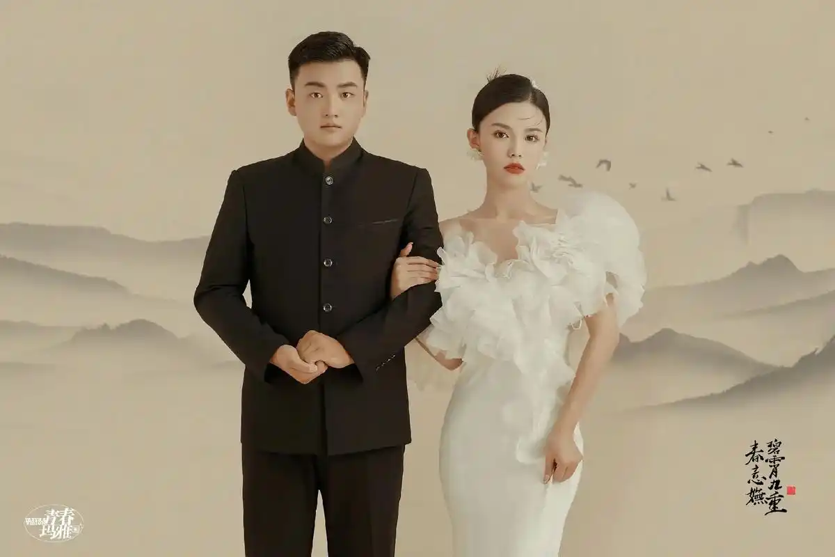 木质温柔调 工笔写意般的新中式婚纱照古风花卷 岁月静好  - 抖音