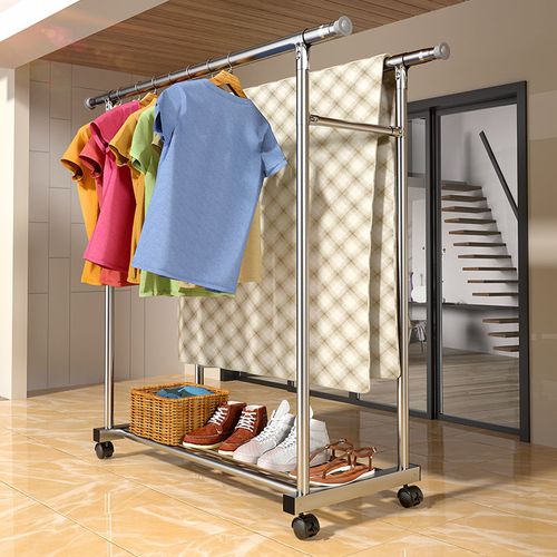 室外晾衣架不锈钢衣架落地立式家用挂衣架落地挂衣杆阳台晾衣晒被