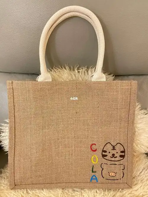 生肖简约画无印良品麻袋包diy